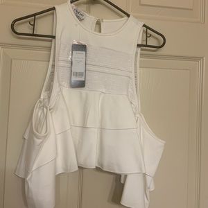 Bebe cold shoulder crop top